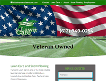 Tablet Screenshot of hansenslawncare.com